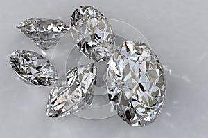 Five loose diamonds