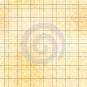 Five millimeter grid on old paper with texture, seamless pattern