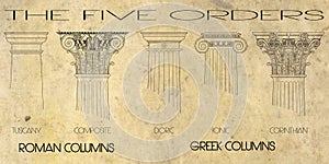 The five orders columns photo