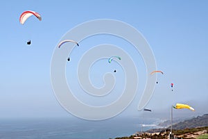 Five Paragliders