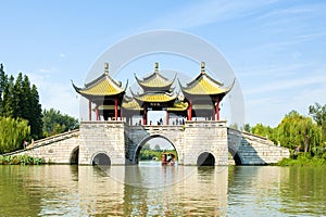 Five Pavilion Bridge Slender West Lake