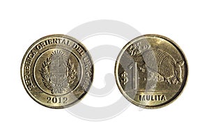 Five peso uruguayan currency photo