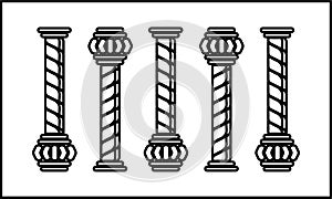 Five pillar clipart