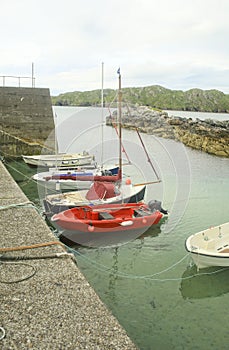 Five Pleasure Boats Moored at Lewis, Scotland