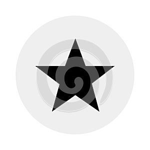 Five-point star icon. White background. Vector illustration.