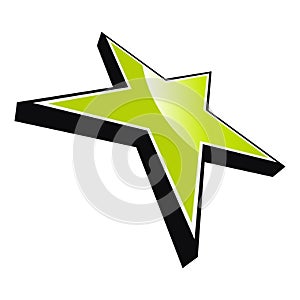 Five pointed green star