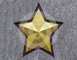 Five-pointed star on a marble wall