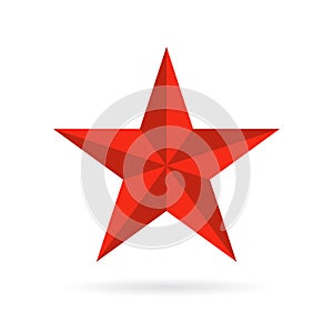 Five pointed star vector icon