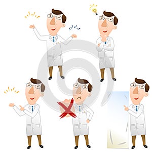 Five pose of doctor