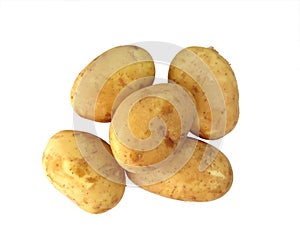 Five potato tubers