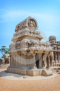 Five rathas complex in Mamallapuram