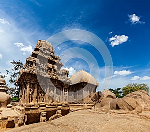 Five Rathas. Mahabalipuram, Tamil Nadu, South India photo