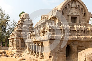 The Five Rathas, Yudhishthir ratha, Bhima ratha, Mahabalipuram