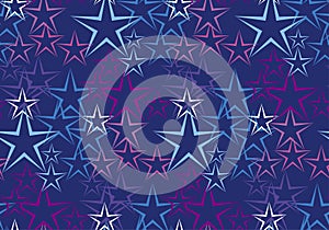 Five rayed star decorative background.