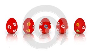 Cinco pascua de resurrección huevos 