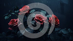 Five Red Roses: A Dark Romanticism Inspired Animated Gif Collection