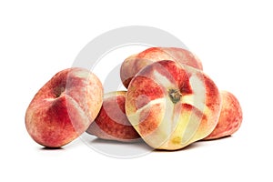 Five red and yellow paraguayan peaches photo