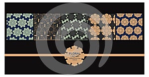 Floral Geometric Luxury Seamless Pattern Bundle