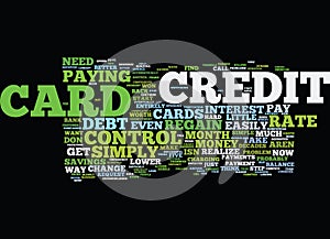 Five Simple Ways To Regain Credit Card Control Word Cloud Concept