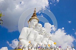 Five sitting Buddha statues at Wat Pha Sorn KaewWat Phra Thart Pha Kaew