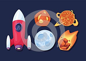 five space outer icons