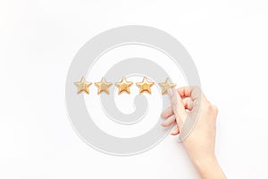 Five stars Customer Experience Feedback Concept