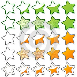 Five stars ratings web button