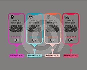 Five-step infographic with text