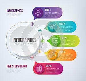 Five Steps Infographic Timeline