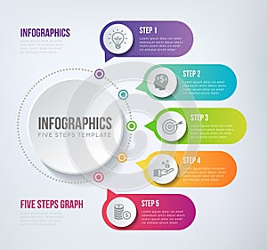 Five Steps Infographic Timeline