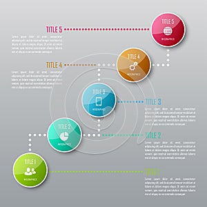 Five steps infographics