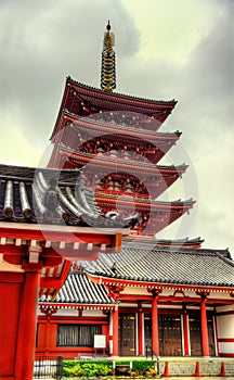 Five-Storey Pagoda of Senso-ji Temple, Asakusa,Tokyo