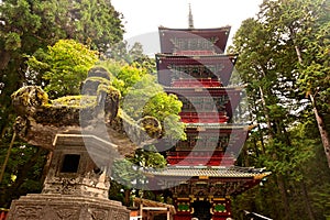 Five-storied pagoda in Nikko Toshogu Shrine