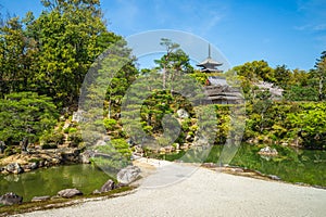 Five storied pagoda of Ninnaji temple photo