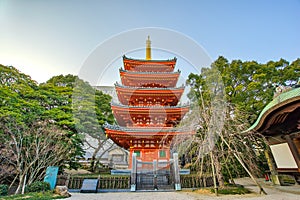 Five Storied Pagoda in Tochoji Temple in Hakata, Fukuoka, Japan