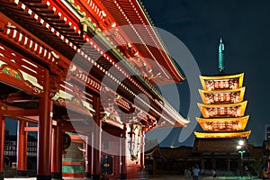 Five-Story Pagoda in Asakusa Sensoji Temple - Tokyo, Japan