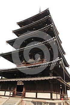 five-story pagoda of Horyu ji in Nara