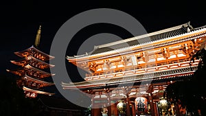 Five-story pagoda. Hozomon or `Treasure House Gate` which provides the entrance to the inner complex Buddhist temple