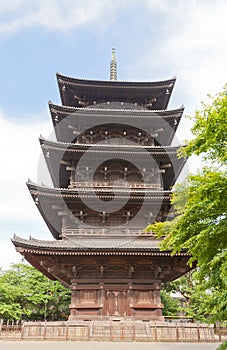 Five-story pagoda of Toji Temple in Kyoto. UNESCO site