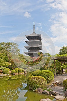 Five-story pagoda of Toji Temple in Kyoto. UNESCO site