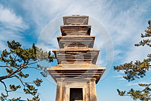 Five-story Stone Pagoda at Tamni-ri in Uiseong, Korea