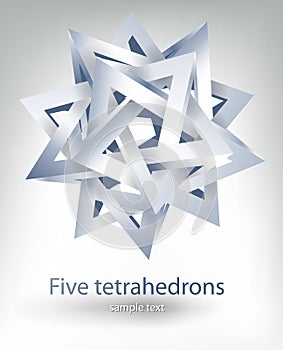 Five tetrahedrons photo