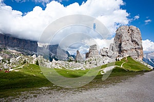 Five Towers peaks view, Italian dolomites