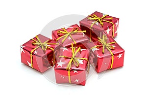 Five wrapped gifts