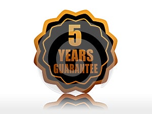 Five years guarantee starlike label