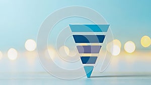 FiveStage Funnel Chart Template Visualize Your Business Framework Conversion Process