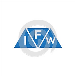 FIW triangle shape logo design on white background. FIW creative initials letter logo concept.FIW triangle shape logo design on photo
