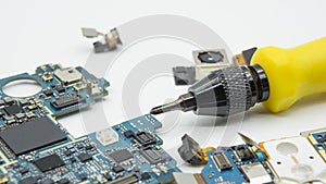 Fix damage ic circuit board screwdriver open