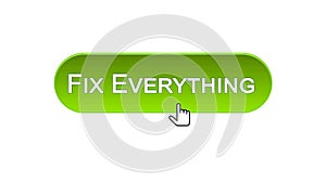 Fix everything web interface button clicked with mouse cursor, green color