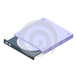 Fix laptop dvd drive icon isometric vector. Repair computer